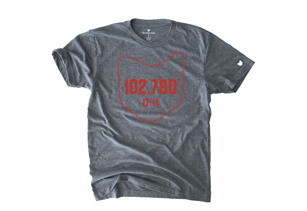 102,780 T-shirt celebrating Ohio Stadium’s fan capacity by The Heart State