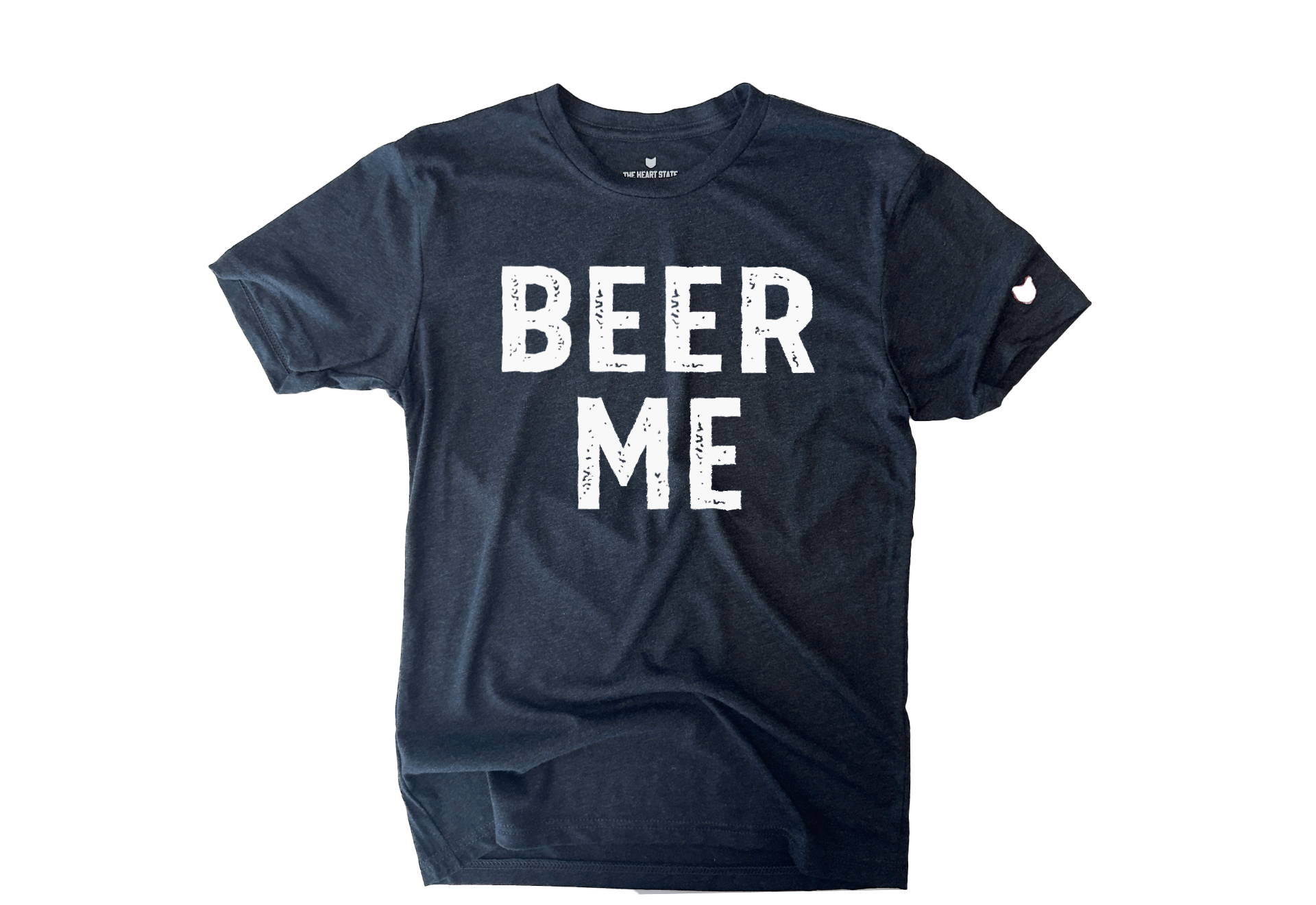 Beer Me T-shirt featuring a fun, playful phrase celebrating good times by The Heart State